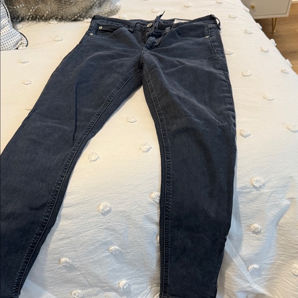 Rag and bone Charcoal /black Jeans with Zipper Detail - Picture 1 of 3